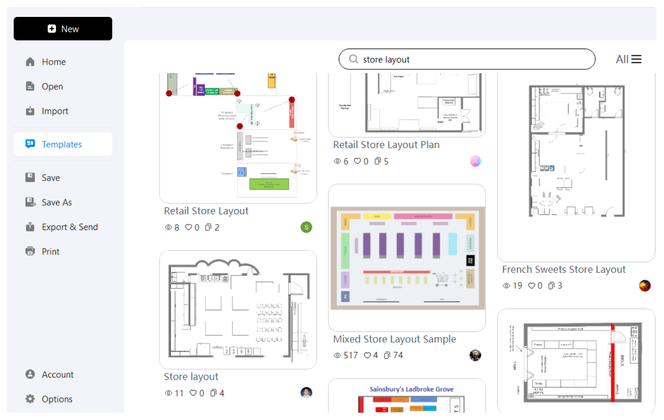 store layout template free