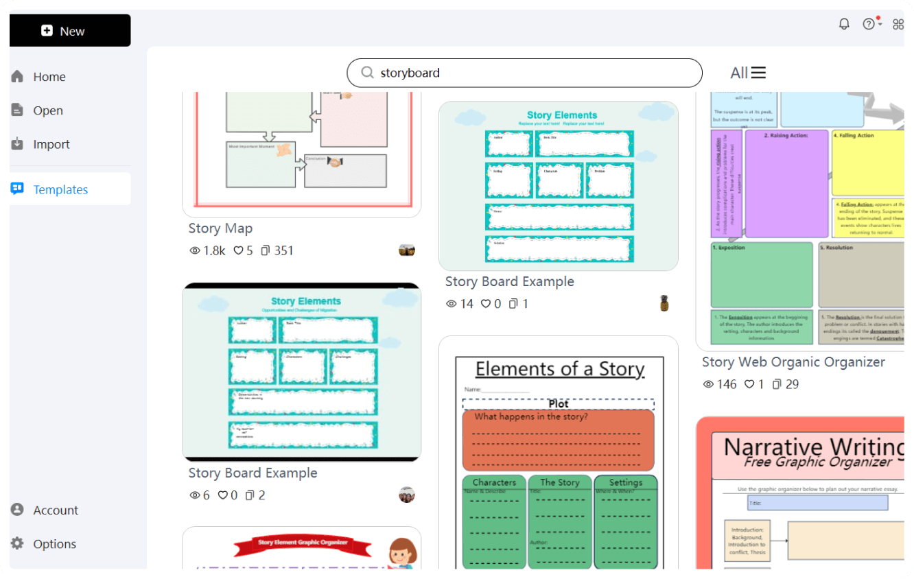 storyboard templates free online