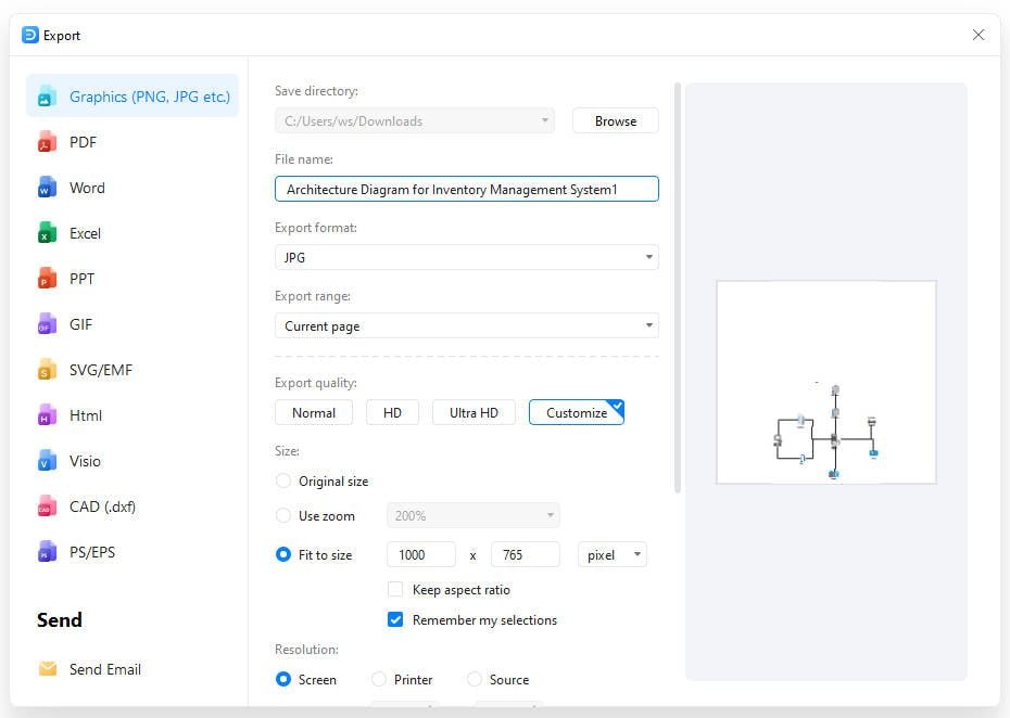 EdrawMax formats for technical infrastructure