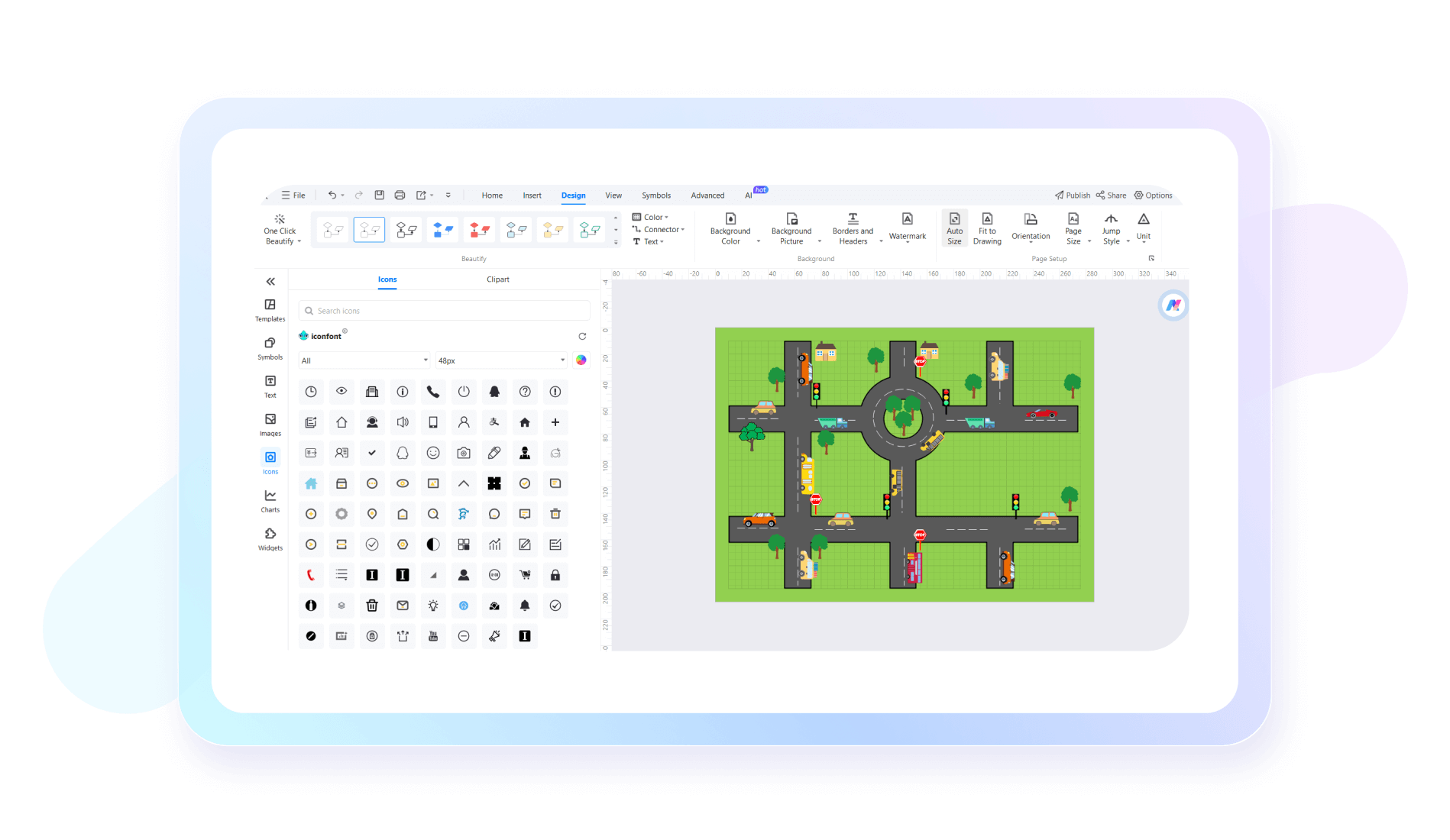 Biblioteca de iconos de Edrawmax