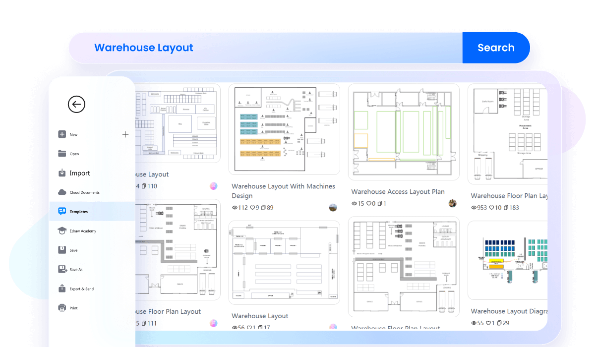 collection of templates in edrawmax