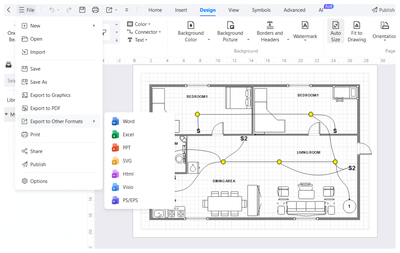 export and share wiring diagram