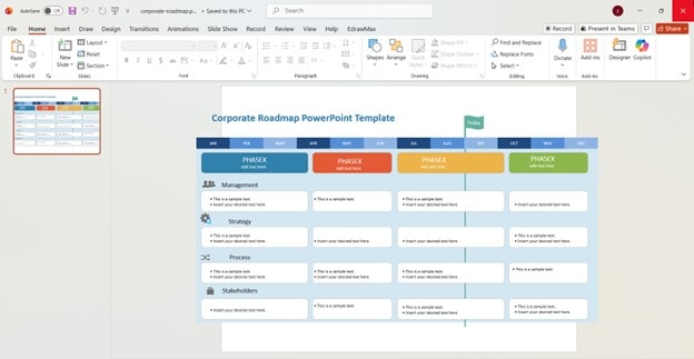 roadmap diagram template