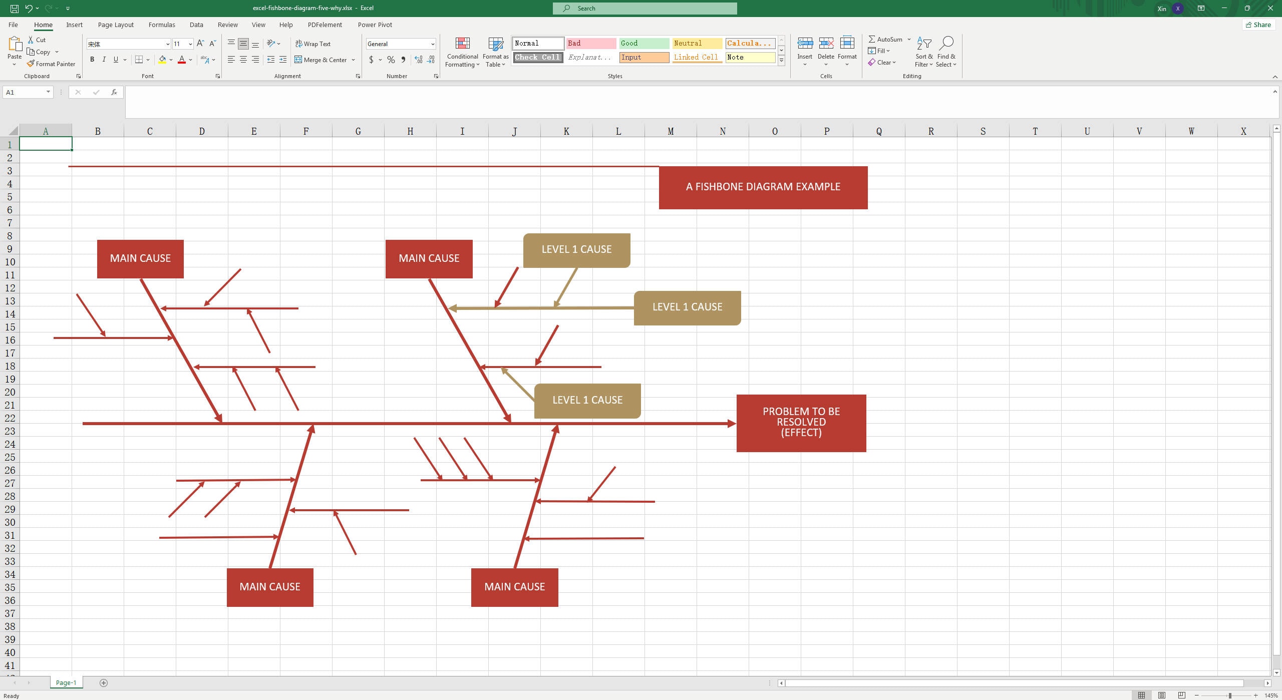 fishbone diagram template