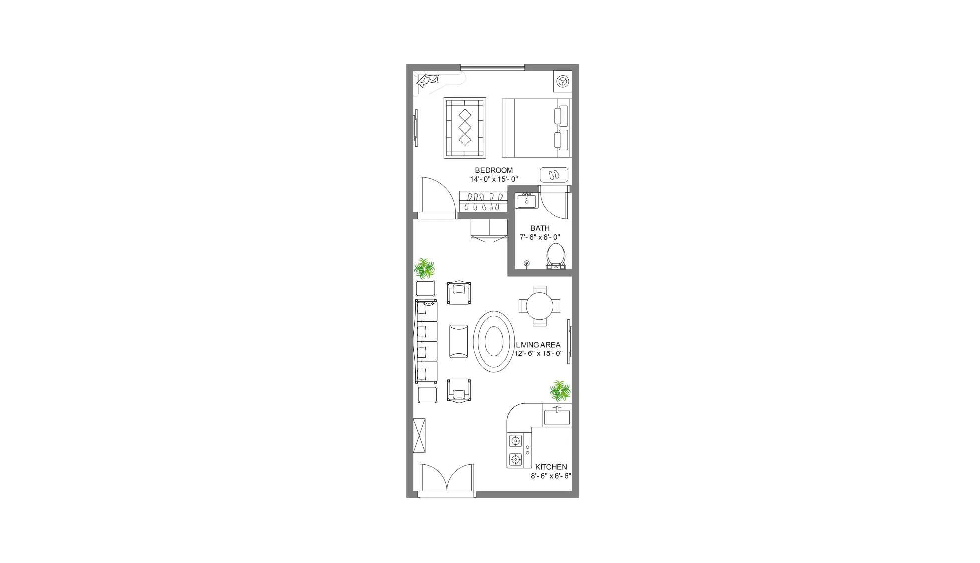 15x40 floor plan