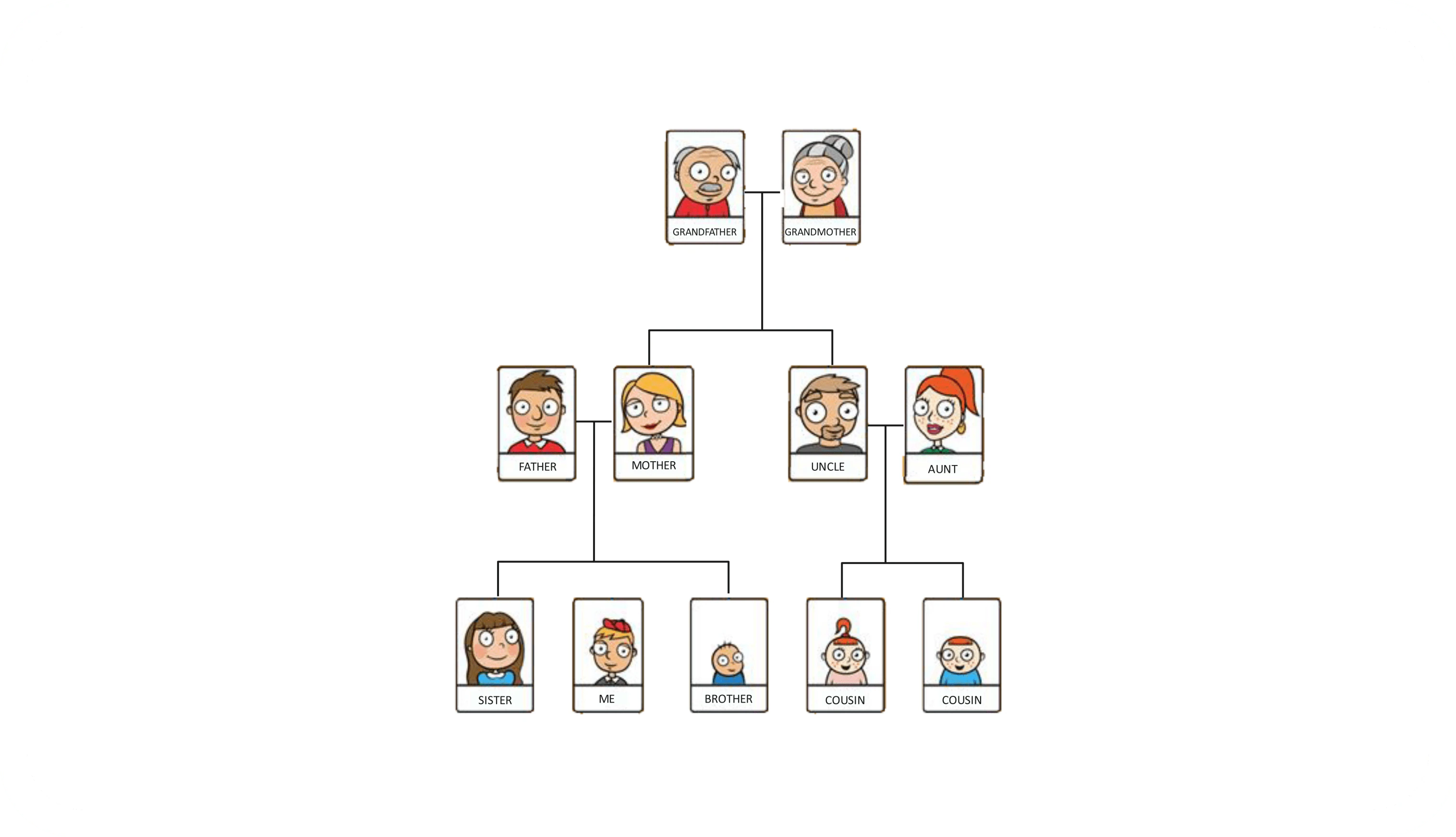 cartoon family tree example