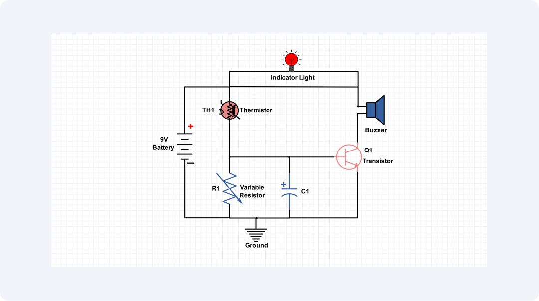 heat sensor circuit diagram