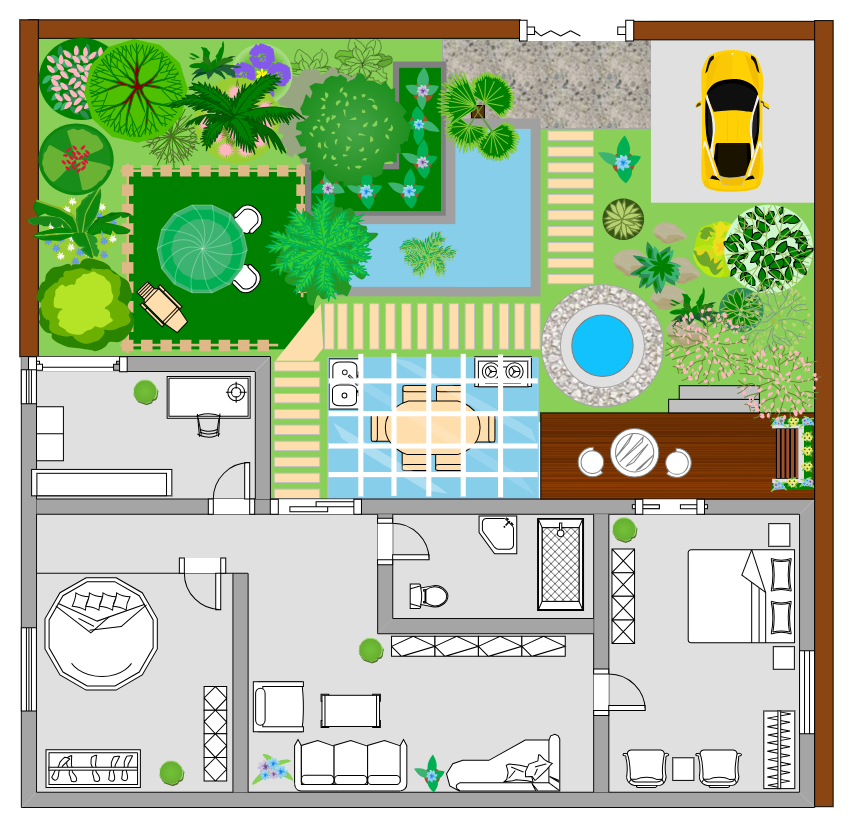 Free Garden Floor Plan for Outdoor Layout Planning