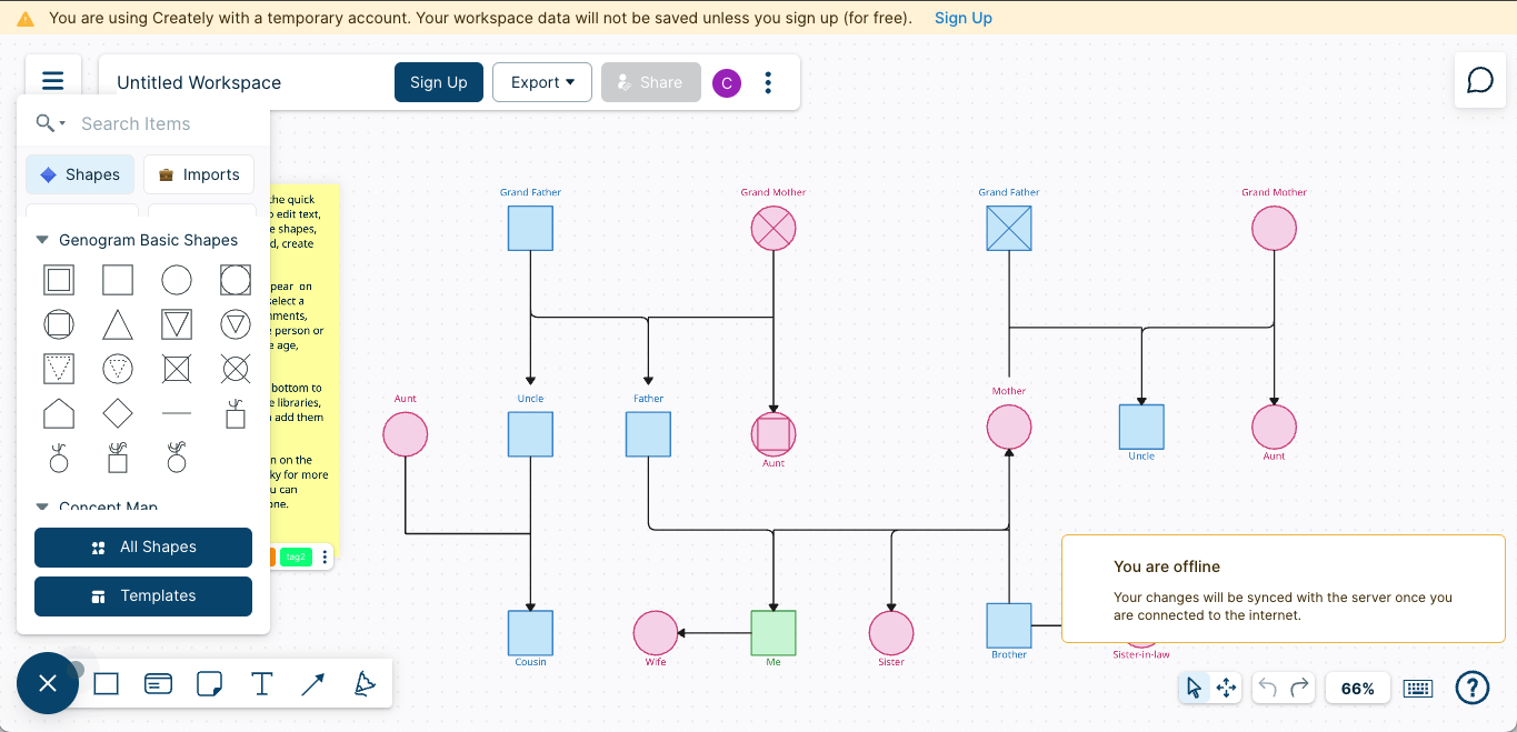 interface of edrawmind