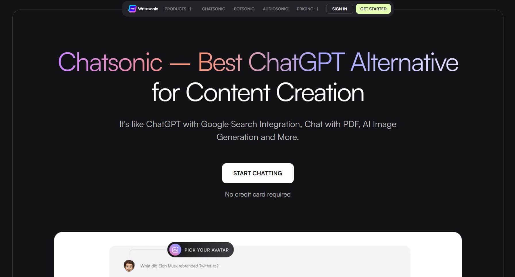 chatsonic online chat with ai