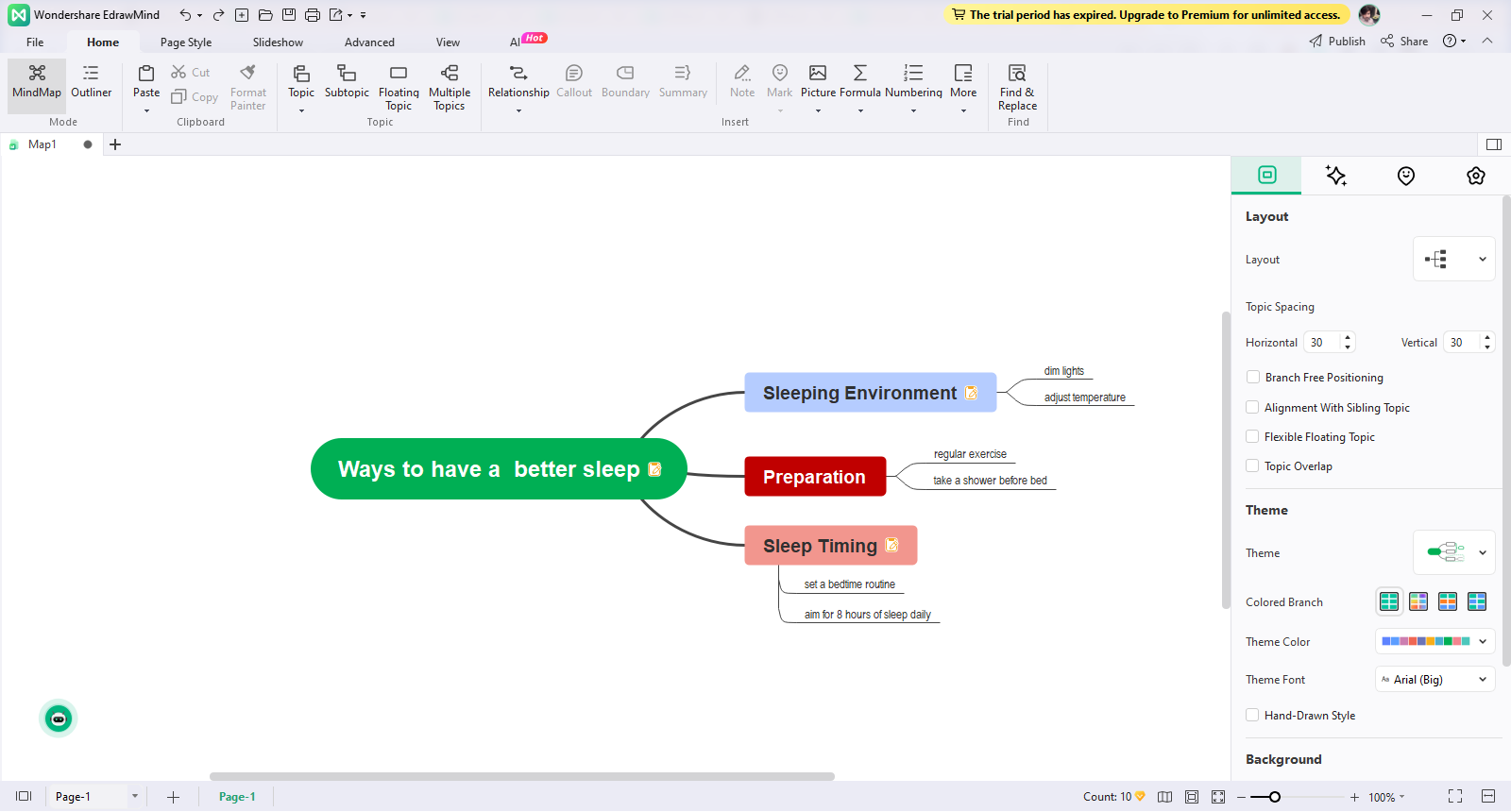 Exemple d'annotation edrawmind