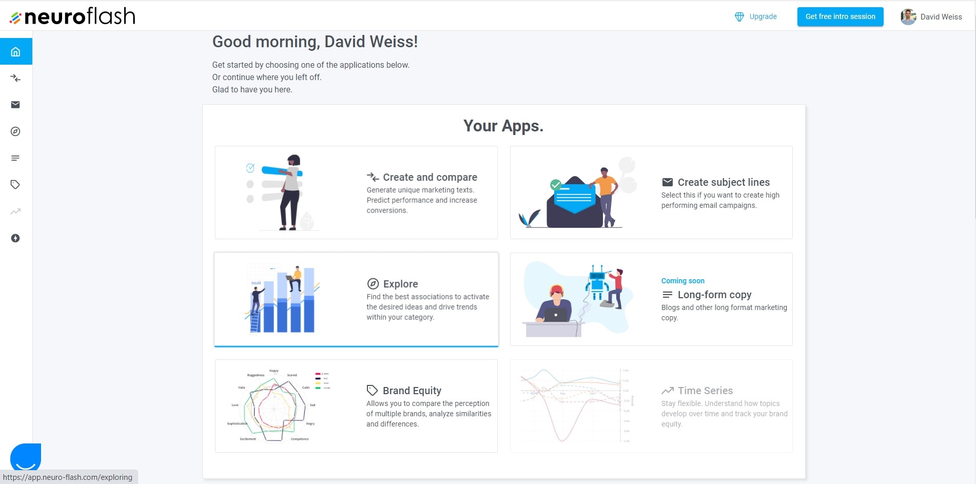 neuroflash ai user interface