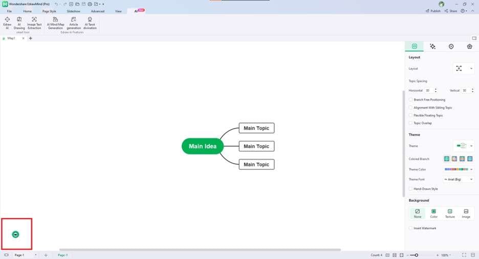 strumento di intelligenza artificiale per robot Edrawmind