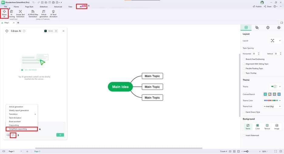 funcionalidades EdrawMind ai