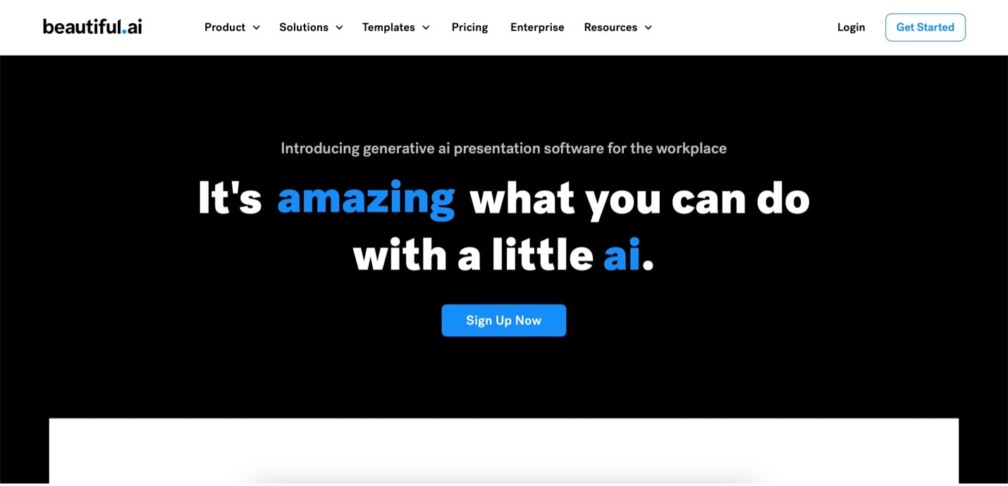 Sito web Beautiful. ai