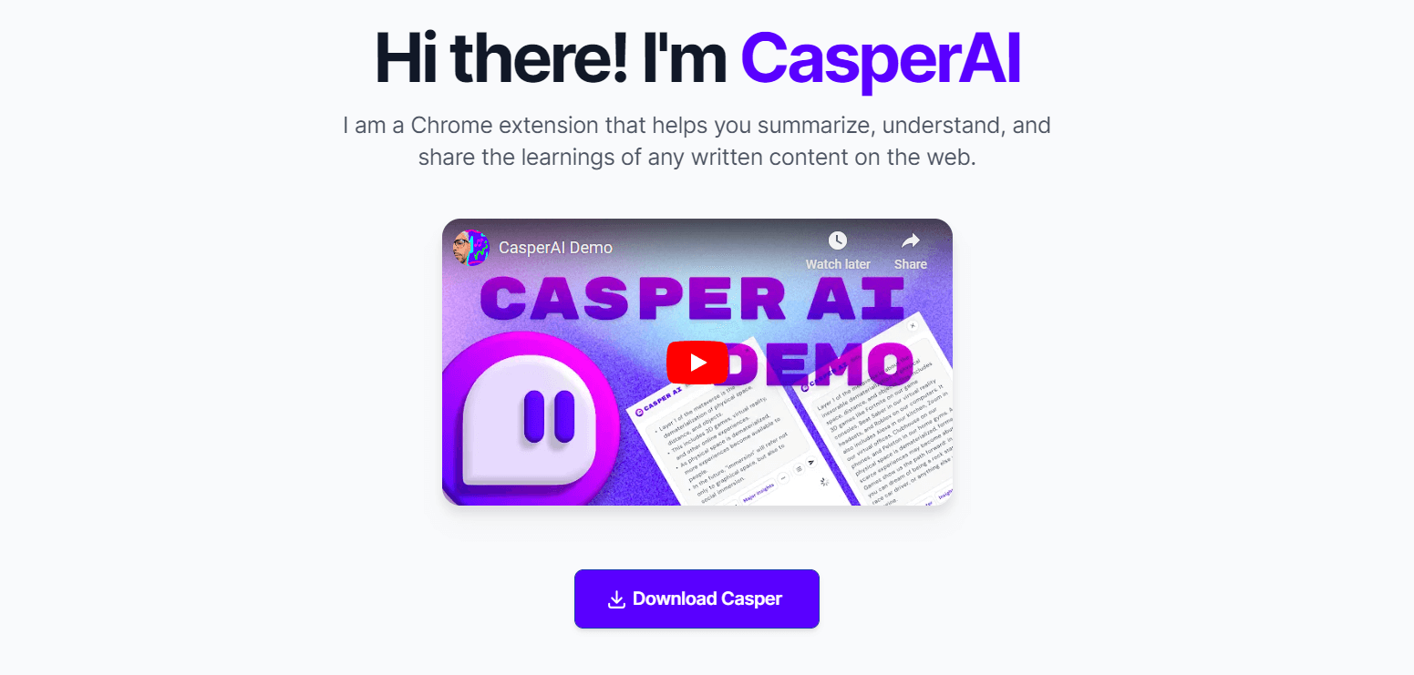 casper ai writing