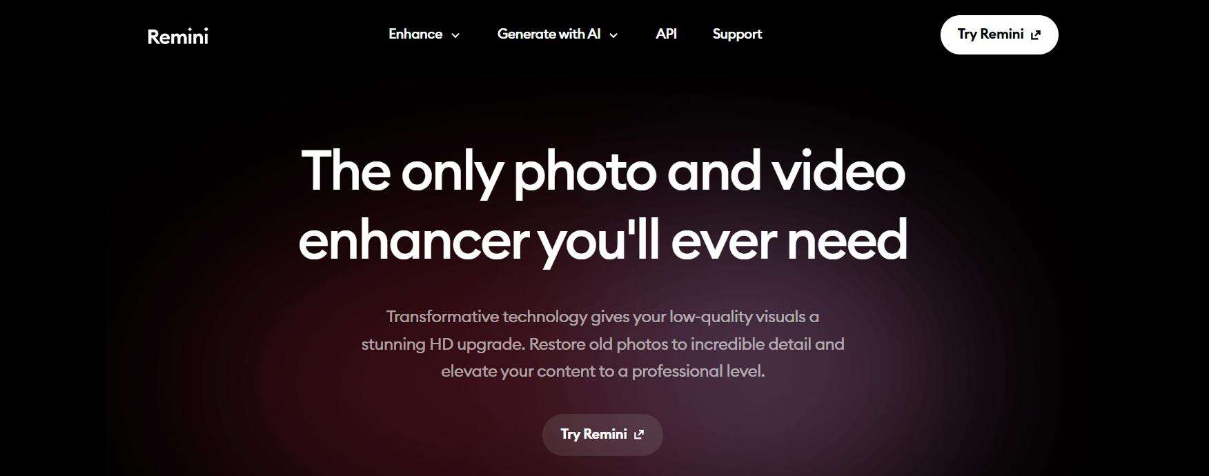 remini web video enhancer ai