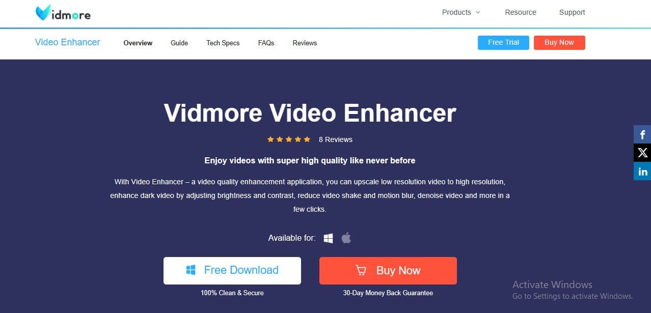 vidmore video enhance ai tool