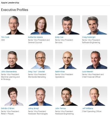 executive profiles of apple leadership
