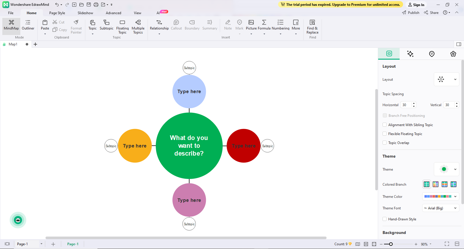 customize your bubble map