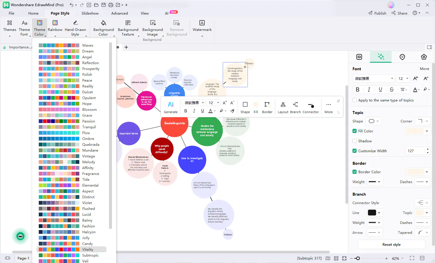 customize bubble map