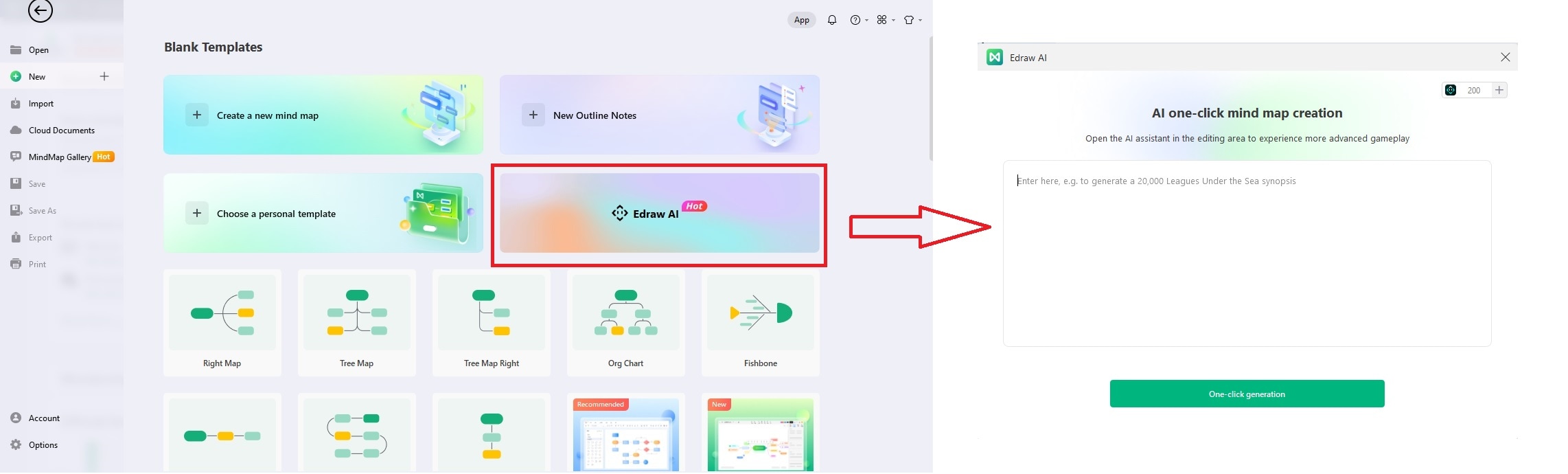 edraw ai option