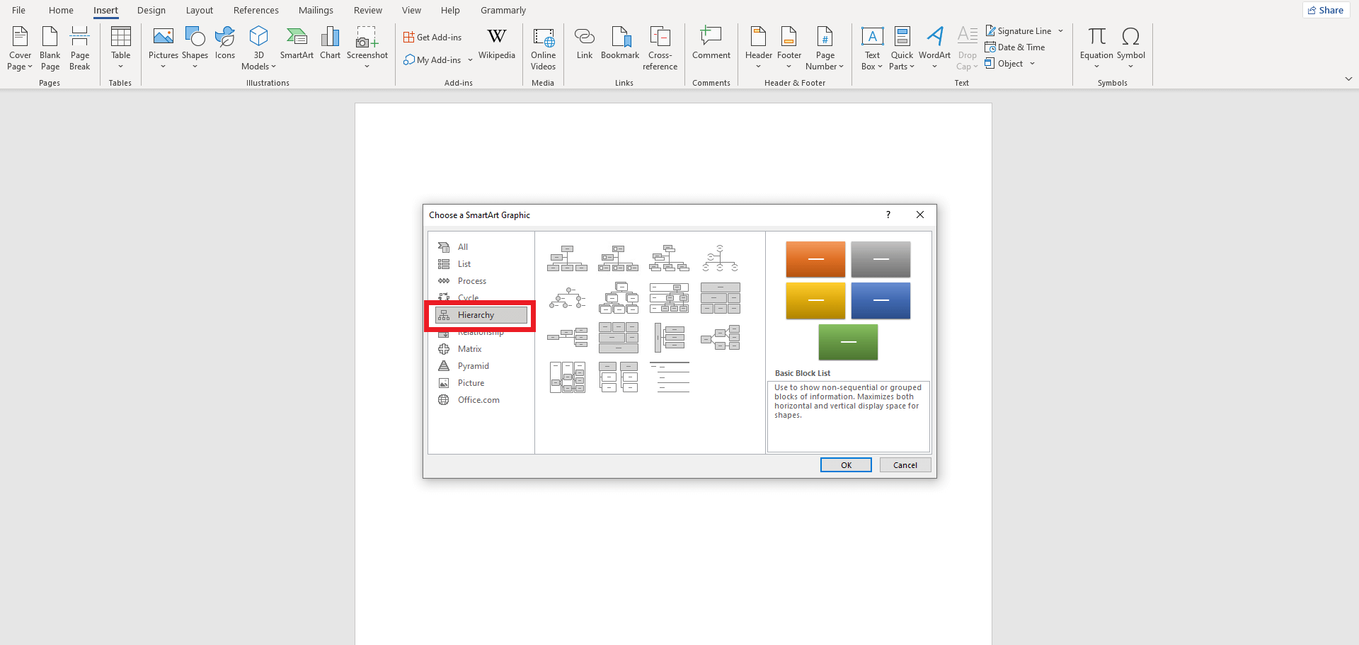 hierarchy diagrams