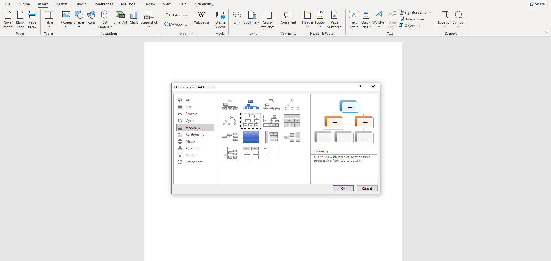 hierarchy graphic