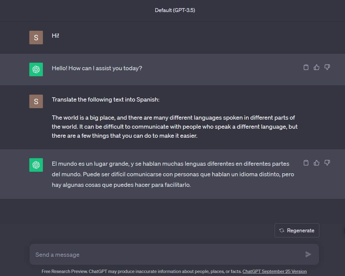 chatgpt translator interface