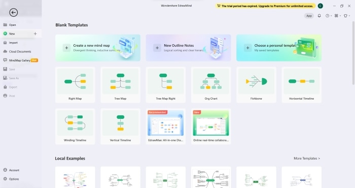 edrawmind blank timeline templates