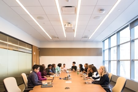 meeting in discussion room