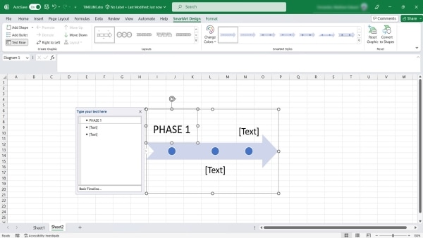 escribir texto en el cuadro de diálogo de Excel