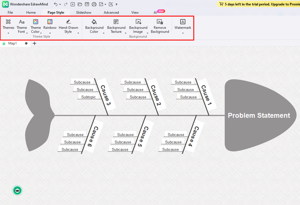 Cómo hacer un diagrama de espina de pescado en EdrawMind