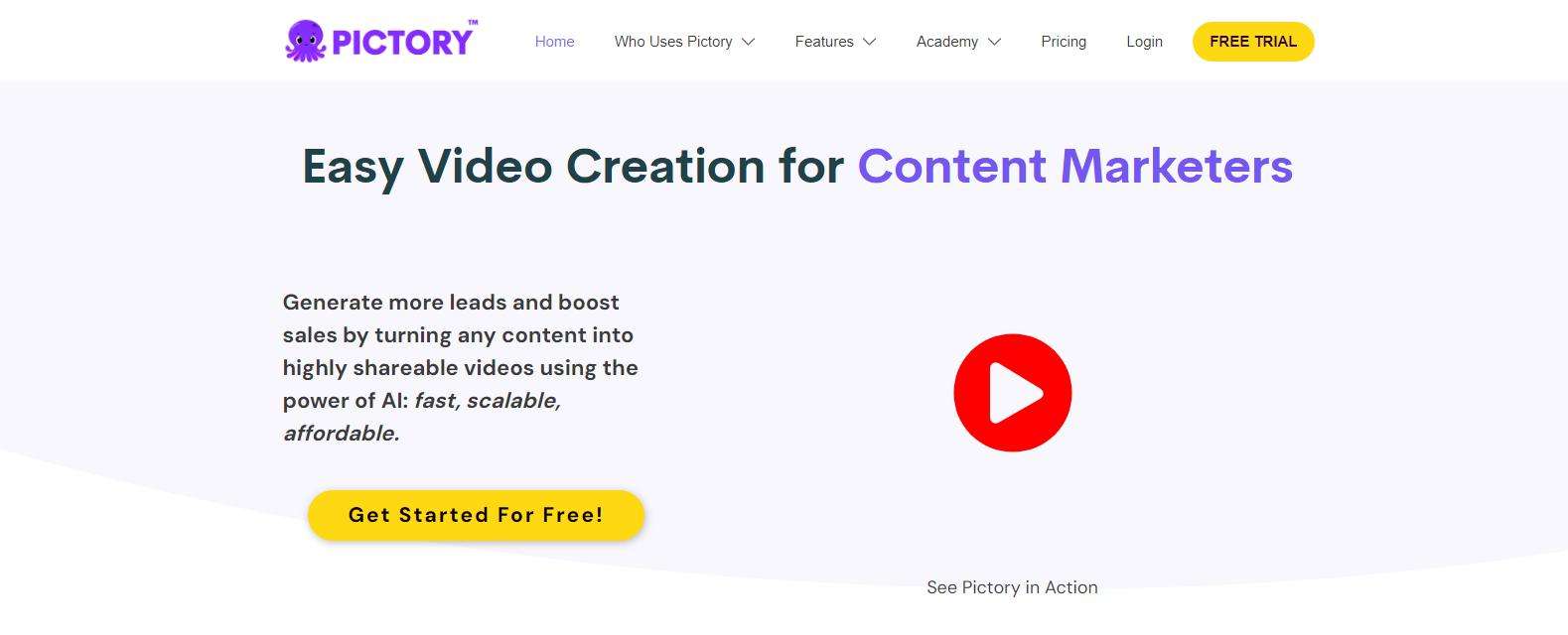pictory free ai video generator