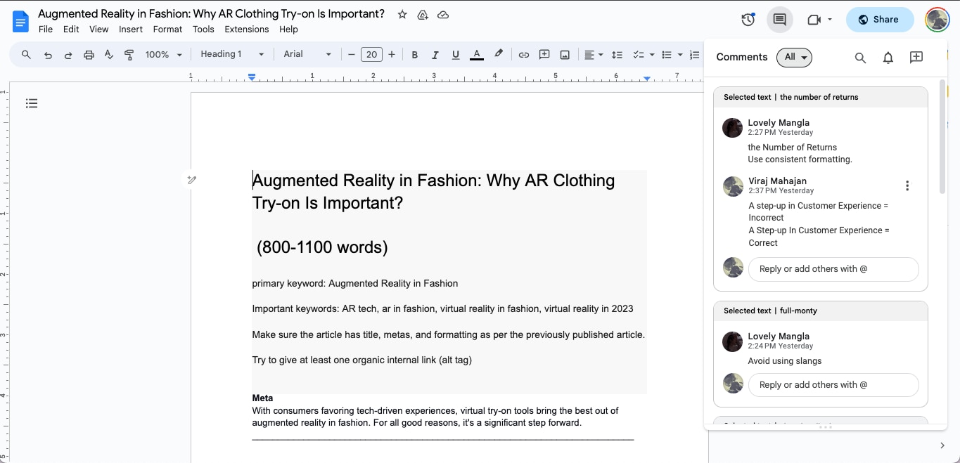 Google Docs & Sheets