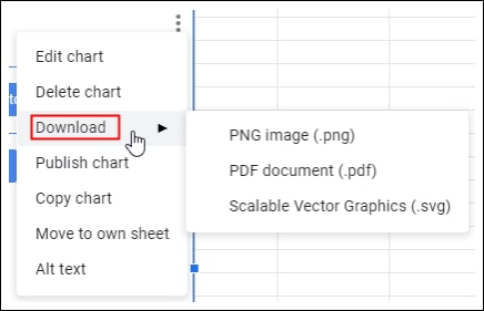 download an org chart with google sheets