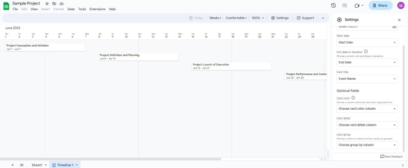 crear un grupo de tarjetas en la configuración