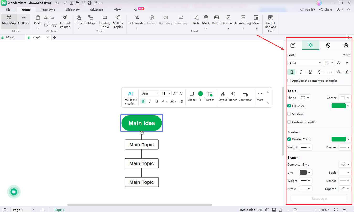 customize timeline in edrawmind