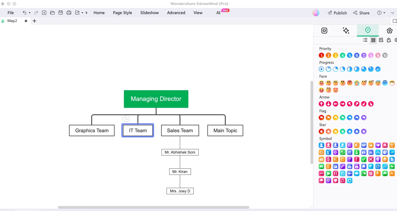 create organizatioan chart