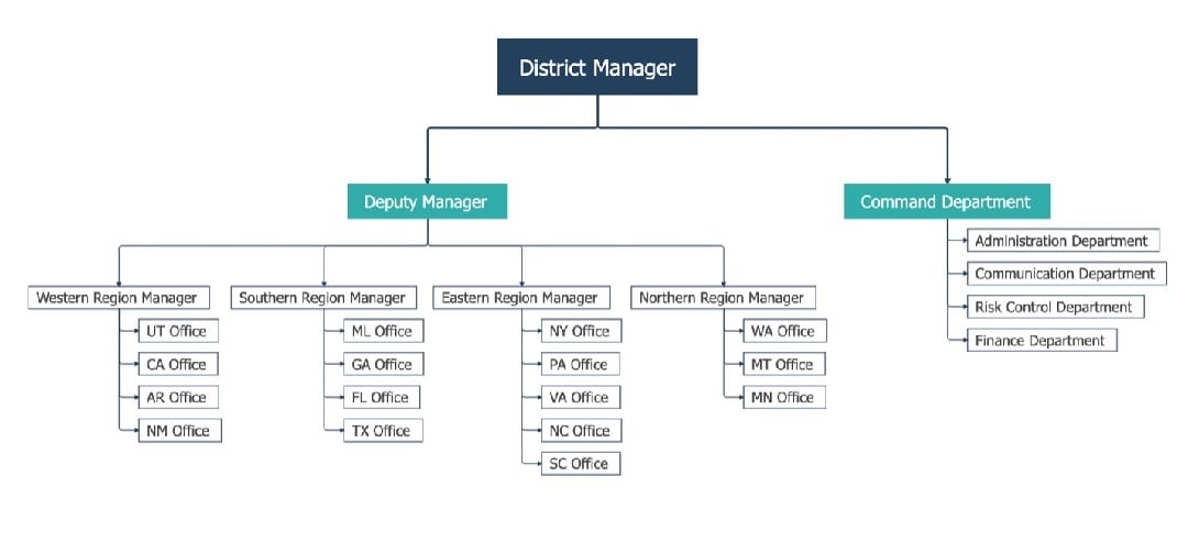 hierarchical org chart sample