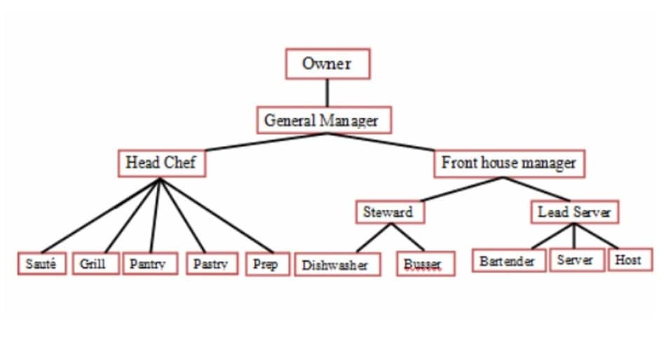 restaurant company org chart
