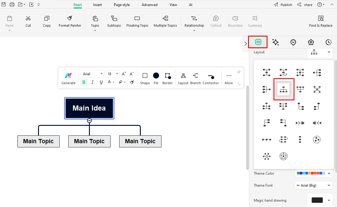 how to make a genogram in edrawmind step 2