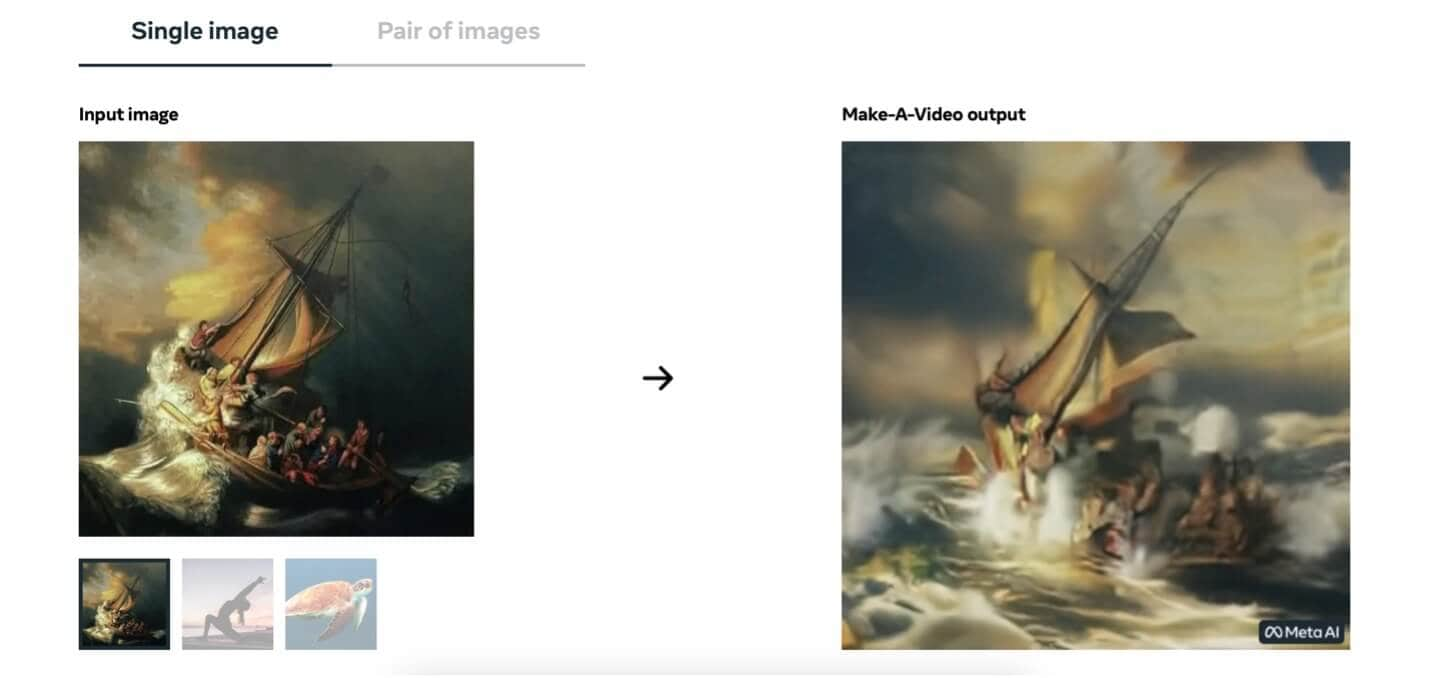 meta ai make-a-video single image
