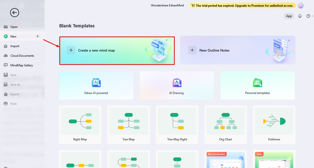 mind map edrawmind étape 2