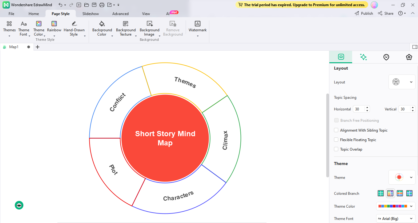 Mapa mental edrawmind paso 4