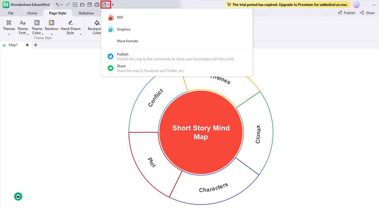 mind map edrawmind step 5