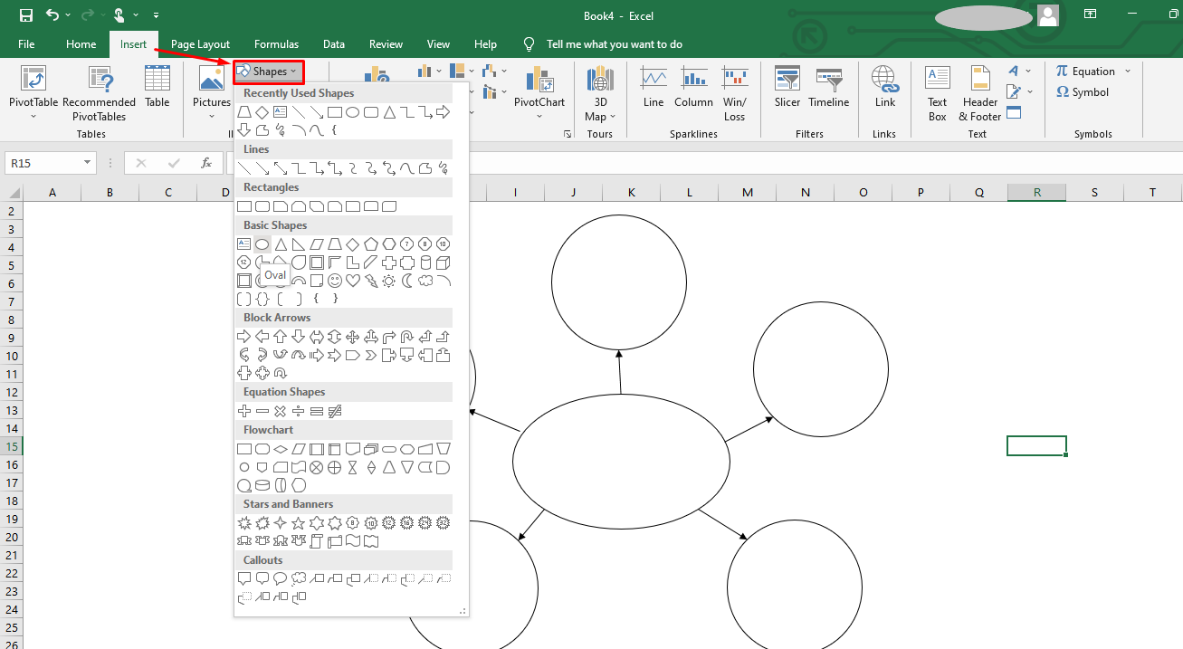 mind map excel étape 2