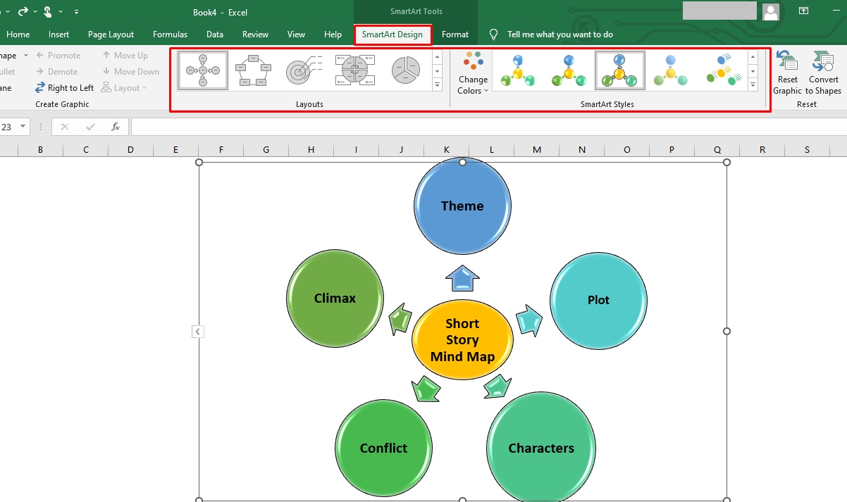 How To Make A Mind Map In Excel Wondershare EdrawMind   Mind Map Excel Step 4 