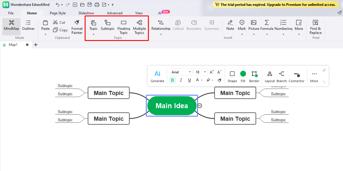 how to make a mind map in edrawmind