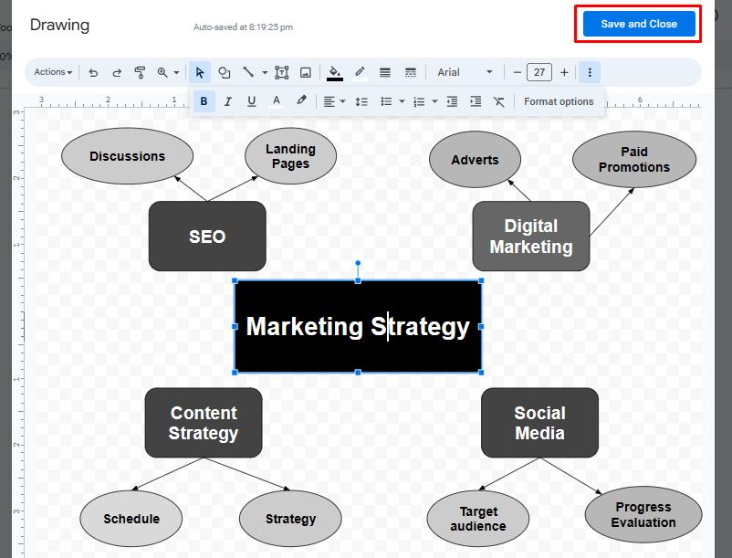 mind map google docs step 5a